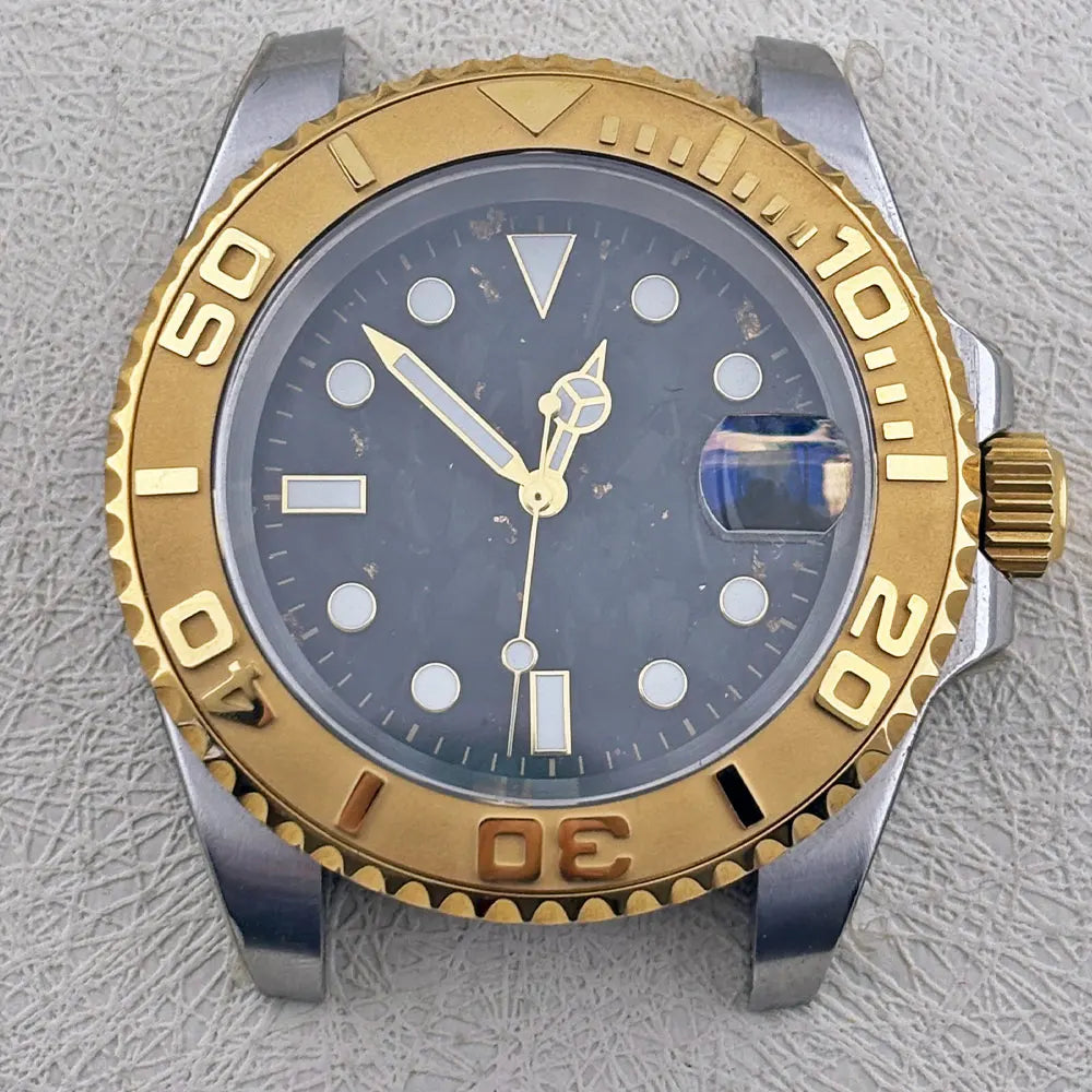 28.5mm Carbon Fiber Material NH Series Watch Dial C3 Luminous For NH34 NH35 NH36
