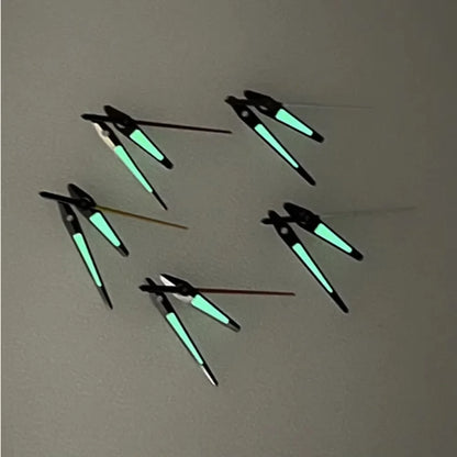 Modified Green Luminous Silver Black GMT Watch Hands for NH35/NH34 Movement
