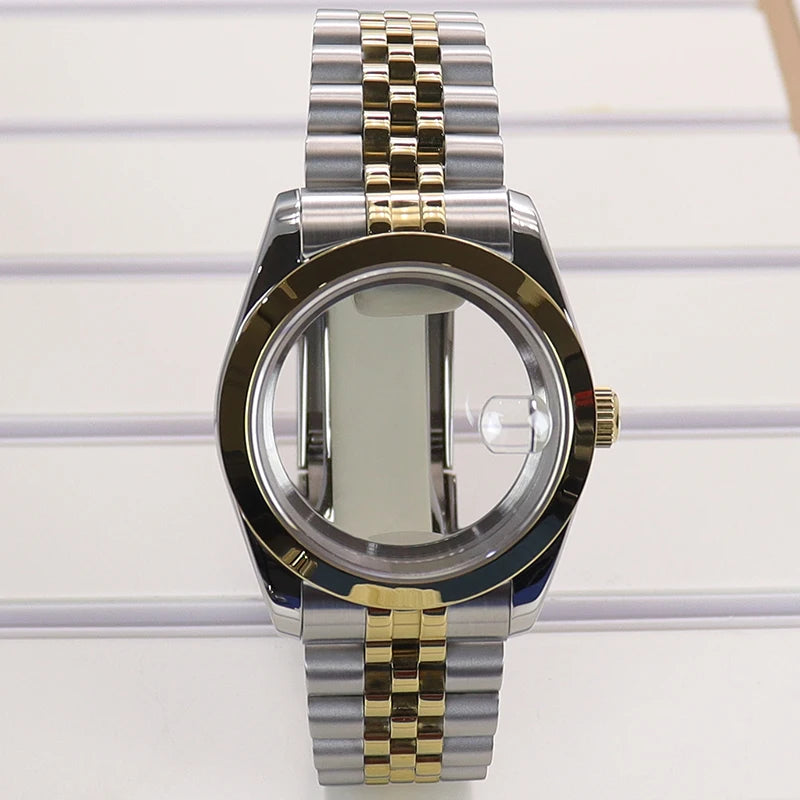 36/39mm Watch Case Bevel Edge Bezel Sapphire Glass For NH35 NH36 NH38 Miyota8215