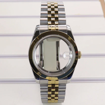 36/39mm Watch Case Bevel Edge Bezel Sapphire Glass For NH35 NH36 NH38 Miyota8215
