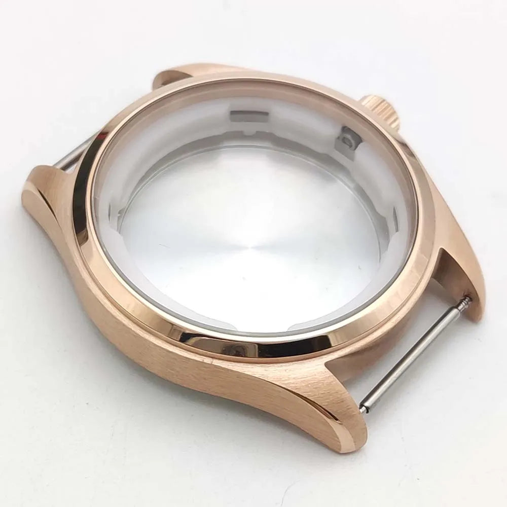 40mm Silver Rose Gold Black Color Watch Case for NH35 NH36 4R fit 33.5mm Dial