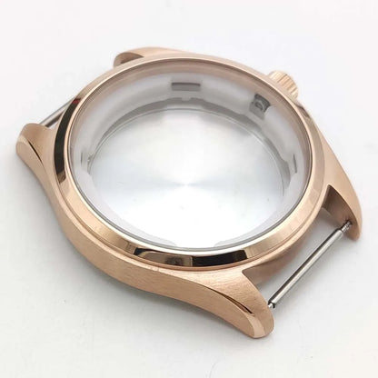 40mm Silver Rose Gold Black Color Watch Case for NH35 NH36 4R fit 33.5mm Dial