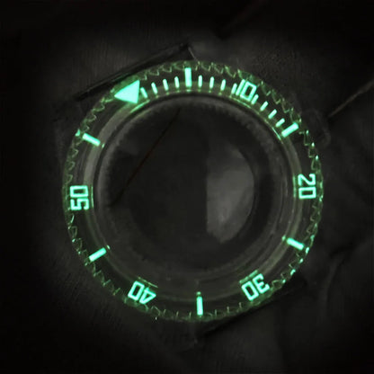 40mm Transparent Watch Case 20mm Bands Set Luminous Acrylic Case for NH35/NH36