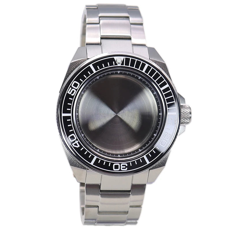 43.8mm Watch Case Sapphire Glass For NH35/36/38/34/70 Modified Samurai Diving