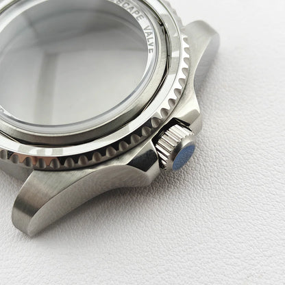 42.8mm Watch Cases Sapphire Both Side Curved Glass Ceramic Bezel For NH34/36/38