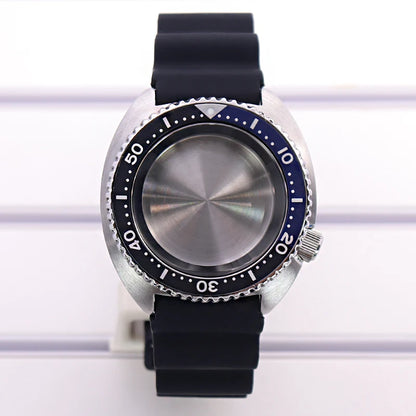 45mm Steel Watch Case Sapphire Glass For Mod skx big Abalone NH35 NH36 NH38