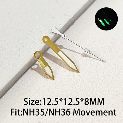 Watch Hands for NH35 NH36 Series Movement C3 Luminous Men's Watches Pointers