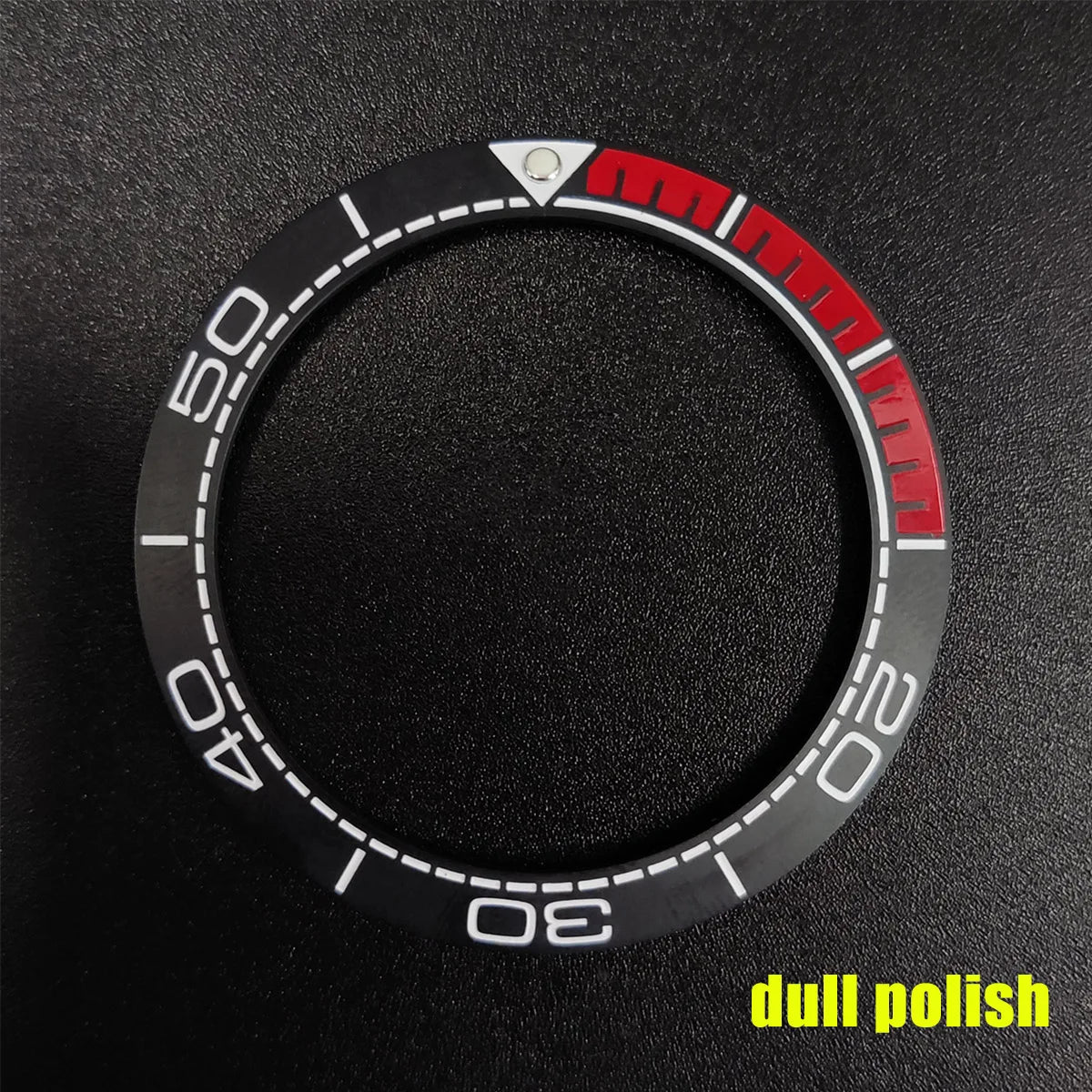 Sloping 41.5x32.8mm ceramic bezel GMT diving watch insert, durable replacement for men's watches.