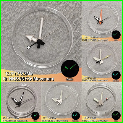 Various Styles Watch Hands Pointers Green Luminous For NH35 NH36 Movement