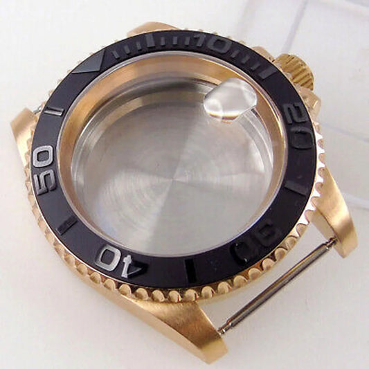 40mm CUSN8 solid Bronze sapphire glass Watch Case fit Japan NH35 NH36 ETA 2824