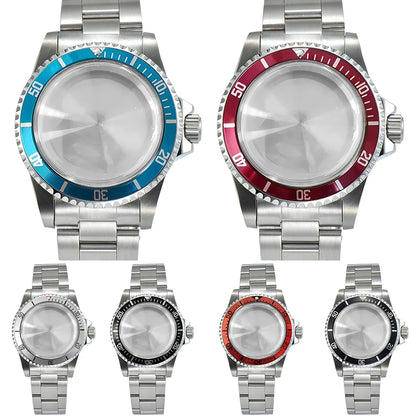 120 Click Vintage Steel Watch Case Strap 39.5mm Acrylic Glass for NH34 NH35 NH36