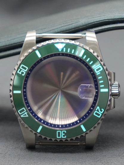 Diver 40mm Watch Case Sapphire For Nh34 Nh35 Nh36 Luminous SUB Ceramic Bezel