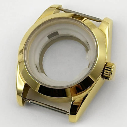31MM Ladies Round Polished Fluted Bezel Sapphire Crystal Watch Case for NH05/06