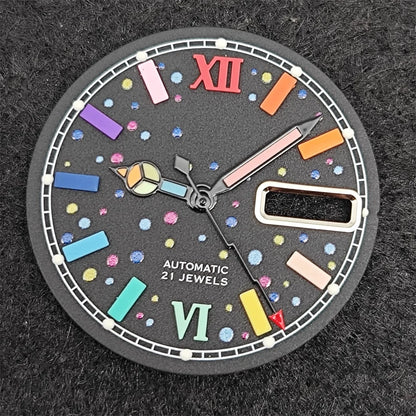 28.5MM Color Diving Luminous Watch Dial with Hands Set for NH35 NH36 Movement