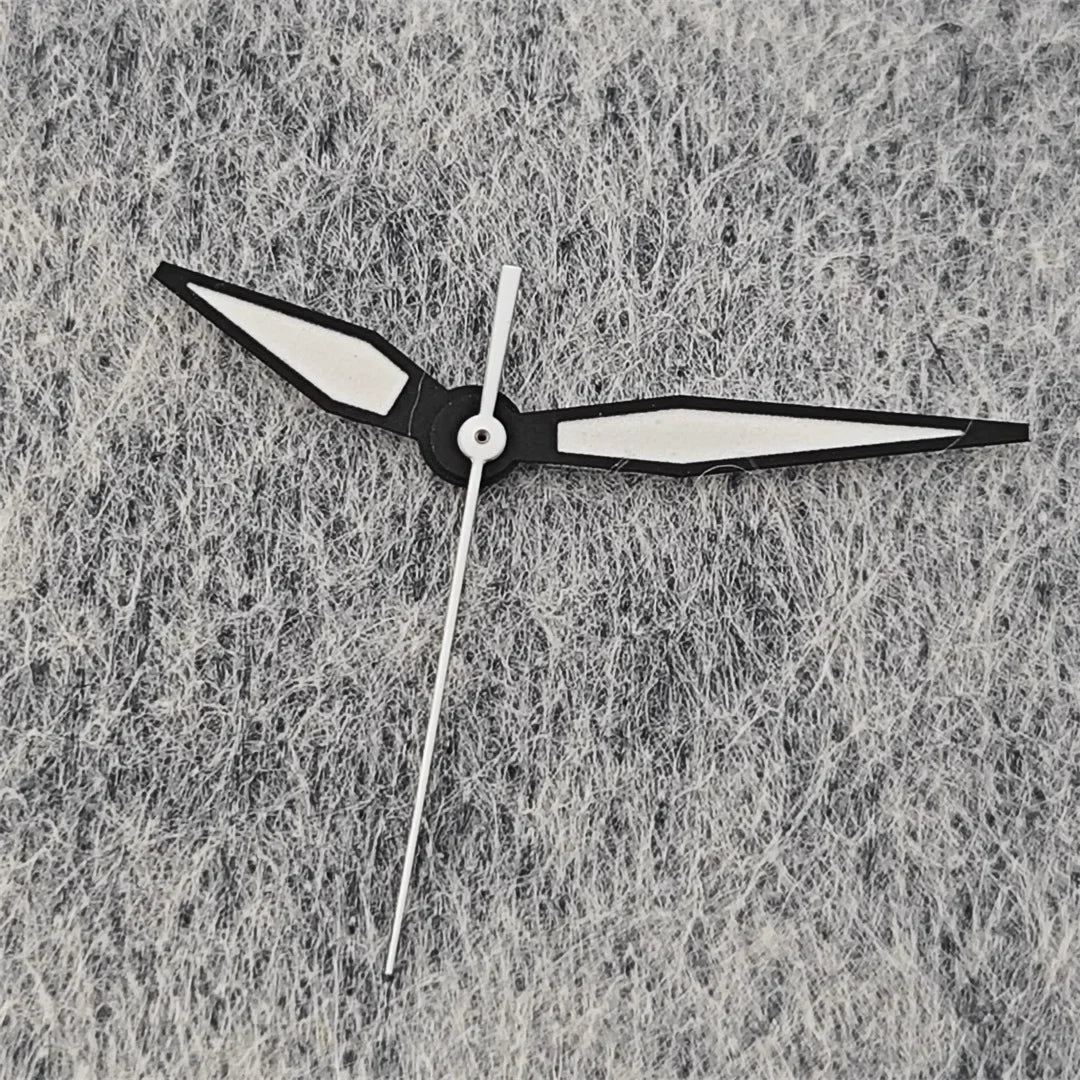 Modified 3-Hands White Second Hand Pilot Watch Hands for 2824 2813 2836 Movement