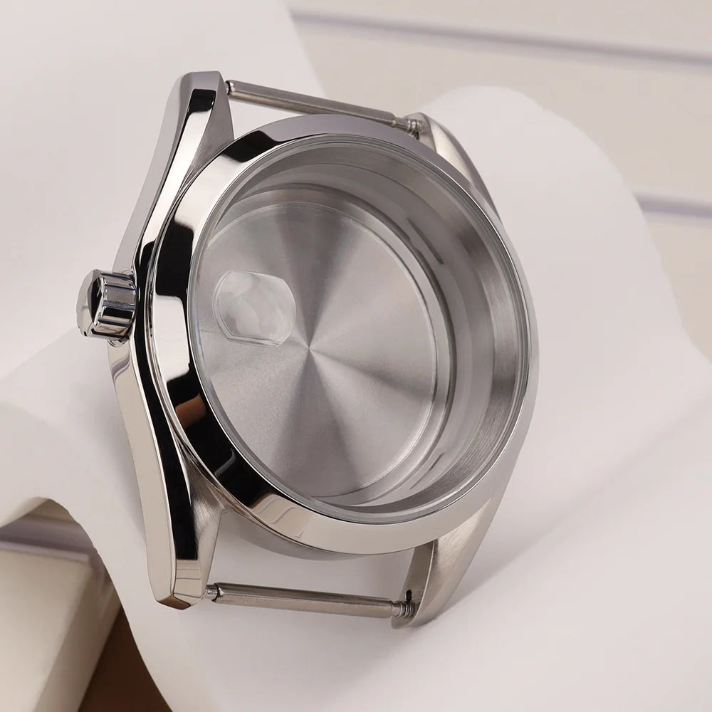 39mm Watch Cases Bevel Edge Polished Bezel For NH34 NH35 NH36 NH38 4R36