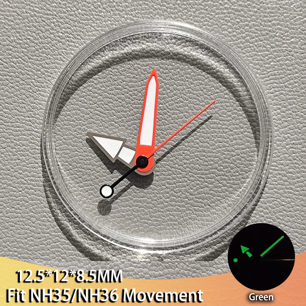 Various Styles Watch Hands Pointers Green Luminous For NH35 NH36 Movement