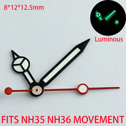 Watch Hands Blue Green Luminous Hands Fit NH 35 NH36 ETA 2836 2824 Miyota 8205 8215 Movement