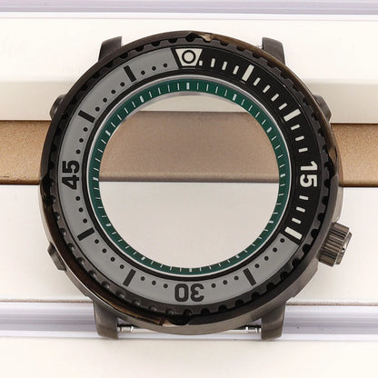 43mm Watch Case For NH34 NH35 NH36 NH38 Tuna Sapphire Crystal Luminous Bezel