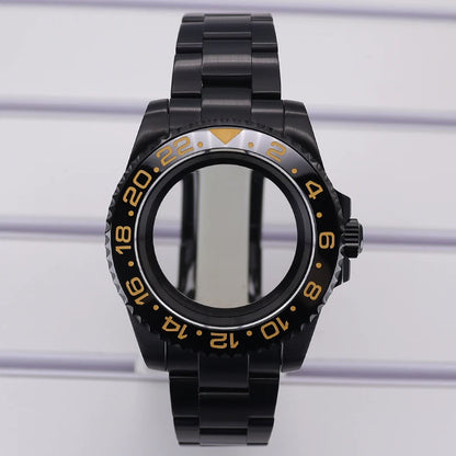 40mm Watch Case PVD Strap Sapphire For NH35 NH36 NH34 ETA 2824 8215 GMT SUB
