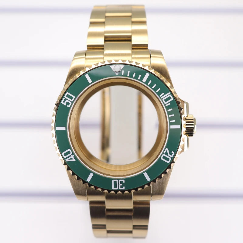 40mm Diving Watch Case Set Sapphire For NH35 NH36 NH34/38 SUB Miyota8215 Eta2824