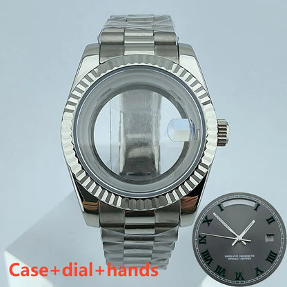 39mm Stainless Steel Watch Case Sapphire Glass suitable for Miyota 8285 Movement