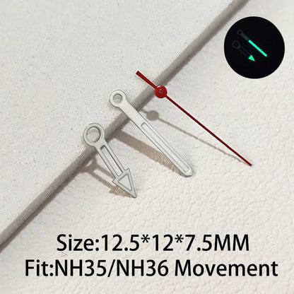 Watch Hands for NH35 NH36 Series Movement C3 Luminous Men's Watches Pointers