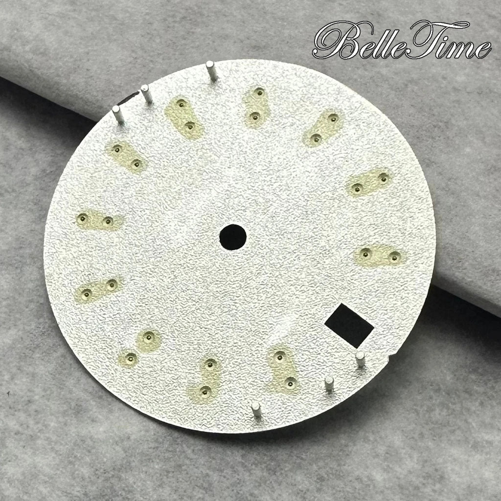 28.5mm Single Calendar Luminous  Water Ripple Texture Watch Dial Fit NH35 NH36