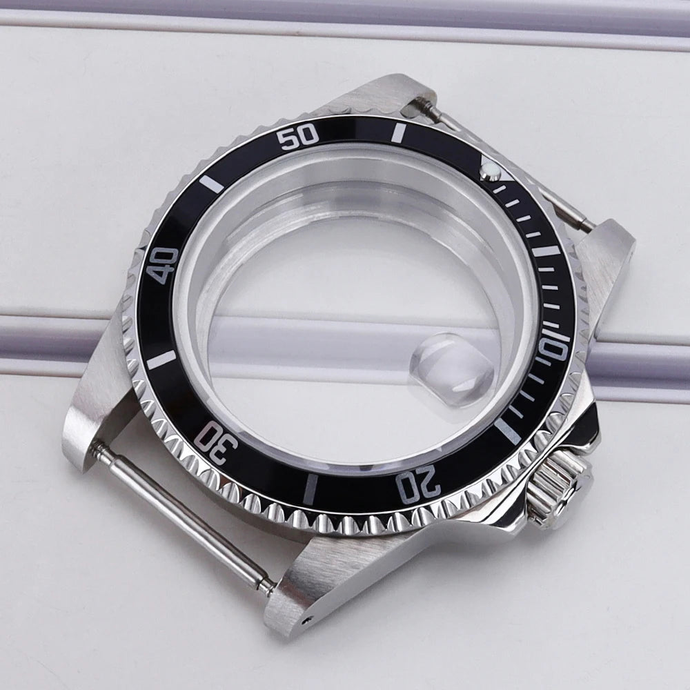 38mm Diving Steel Watch Case Sapphire For NH35 NH36 NH34/38 NH70 For Retro SUB