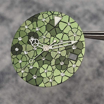 28.5mm Flower Texture with Skeleton Hands Watch Dial for NH35/NH36/4R/7S