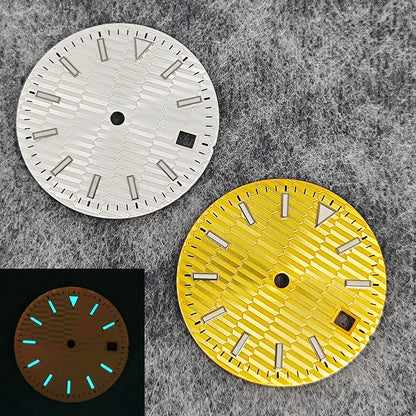 28.5mm Dial with Blue Green Luminous for 8215/ETA2824/2836/8200/821A/Mingzhu2813
