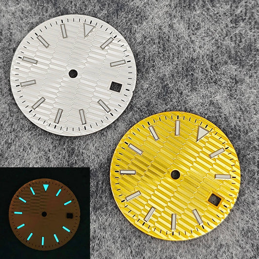28.5mm Dial with Blue Green Luminous for 8215/ETA2824/2836/8200/821A/Mingzhu2813