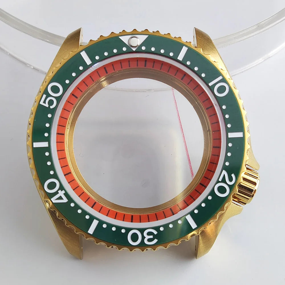 Plane Sapphire Glass Ceramic Bezel Stainless Steel Watch Case Fit NH 35 NH36 Movement High End Waterproof Watch Case