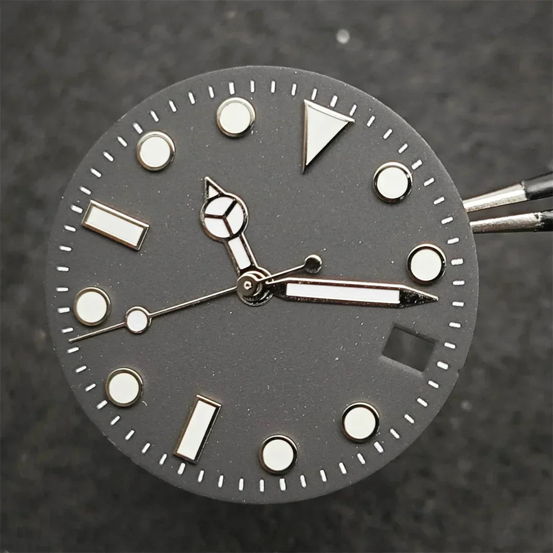 28.5mm Watch Dial & Watch Hands Set Yacht SUB Dial Green Luminous for NH35 NH36