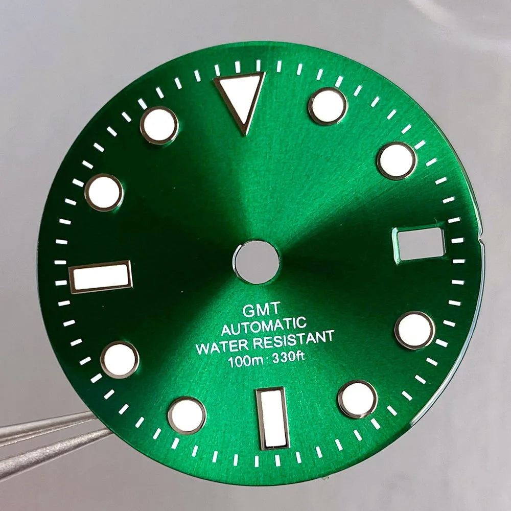 Sub Mod 29mm silver blue-green dial for NH34A automatic men's watch