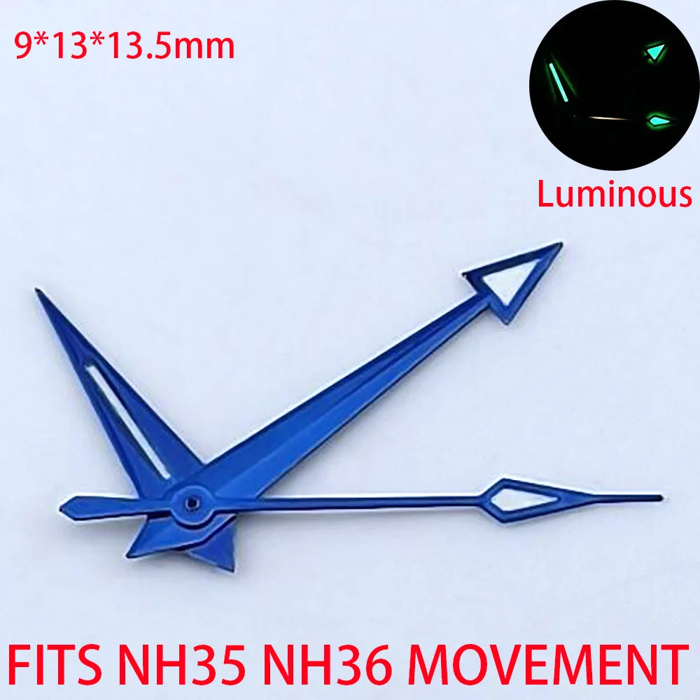 Watch Accessories Pointer NH 35 NH36 Hands Green/Blue Super Luminous Suitable For NH 35 NH36 Movement