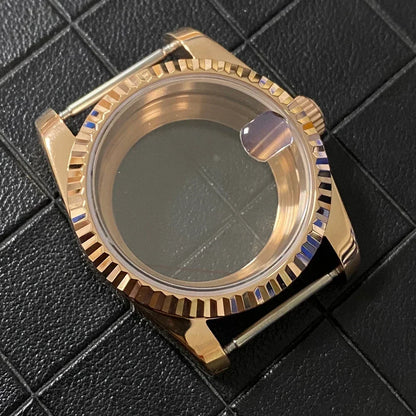 36/39mm Rose Gold Case Oyster Watch Case with Sapphire Crystal for NH35/NH36/4R