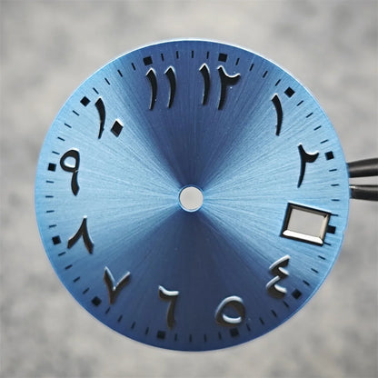 28.5mm Watch Dial Arabic Numeral with Single Calendar for NH70 / NH35 / NH36