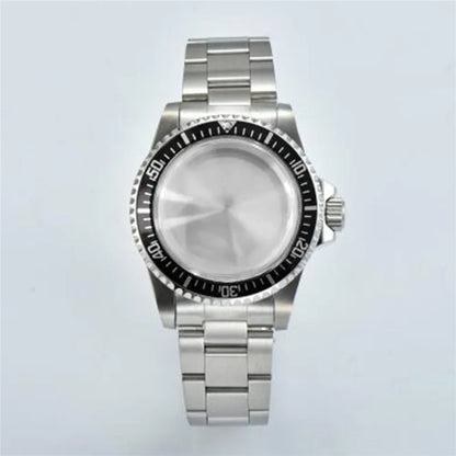 120 Click Vintage Steel Watch Case Strap 39.5mm Acrylic Glass for NH34 NH35 NH36