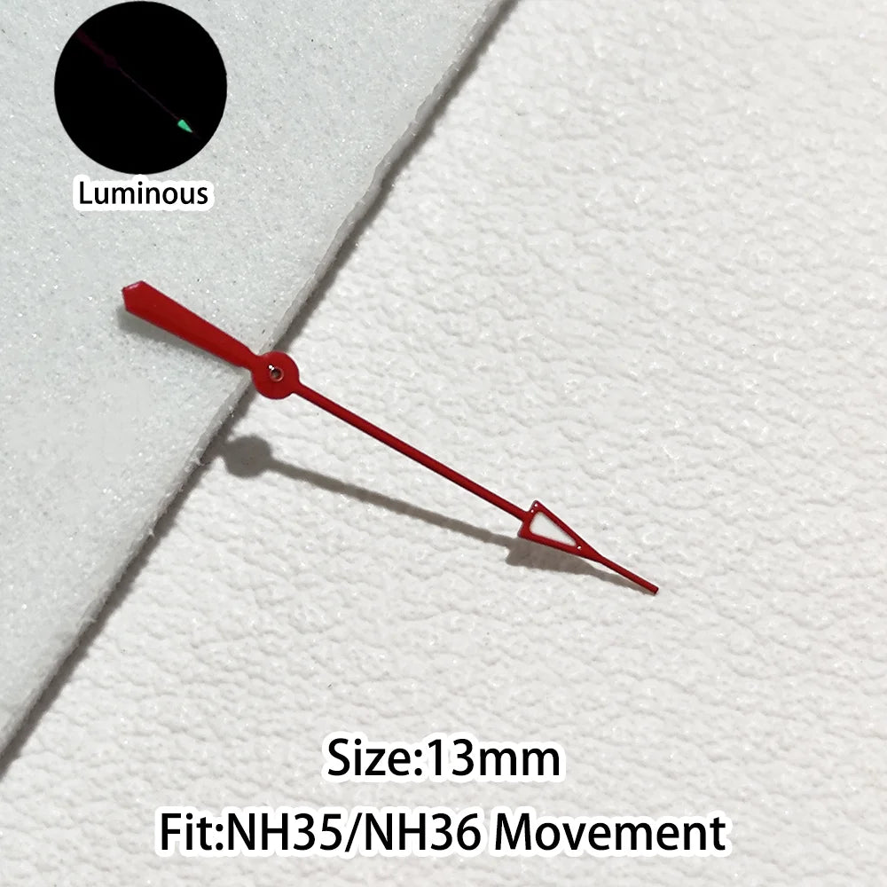 Green/Blue Green Luminous Watch Hands Fit NH35 NH36 Personalized Second Hand