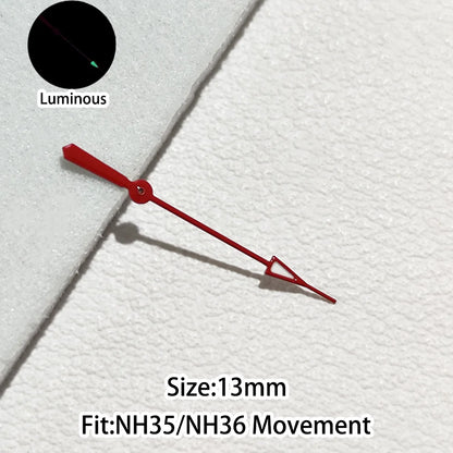 Green/Blue Green Luminous Watch Hands Fit NH35 NH36 Personalized Second Hand