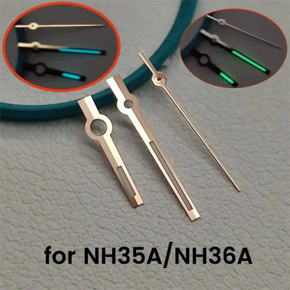 Modified BGW9/3C with Green Luminous Watch Hands for NH35A NH36A Movement