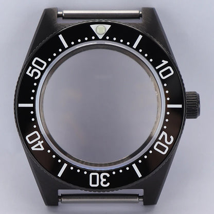40mm Diver Watch Case Sapphire Glass with Bezel For NH35 NH36 NH34 NH38 4R36