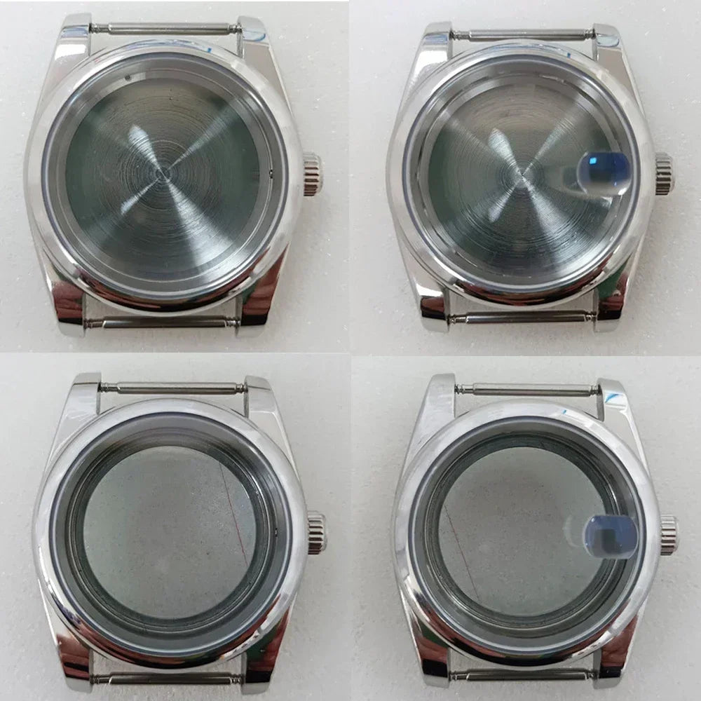 Rounded Edge 36mm Watch Case with Sapphire Glass for NH35 NH36/4R Movement