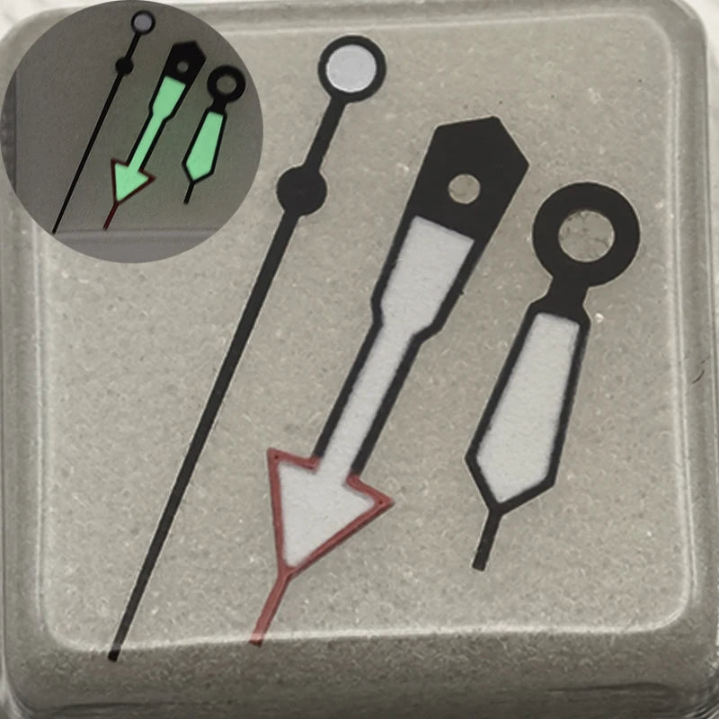 Mod NH35 Watch Hands Pointers Green Luminous For NH35 NH36 4R35 7S26 Movement