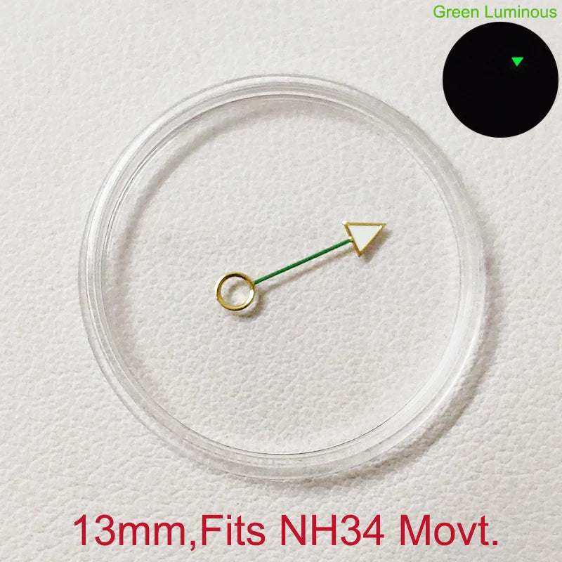 GMT Watch Hands Fit For NH34 NH35 NH36 Movement C3 Green Luminous Watches Parts