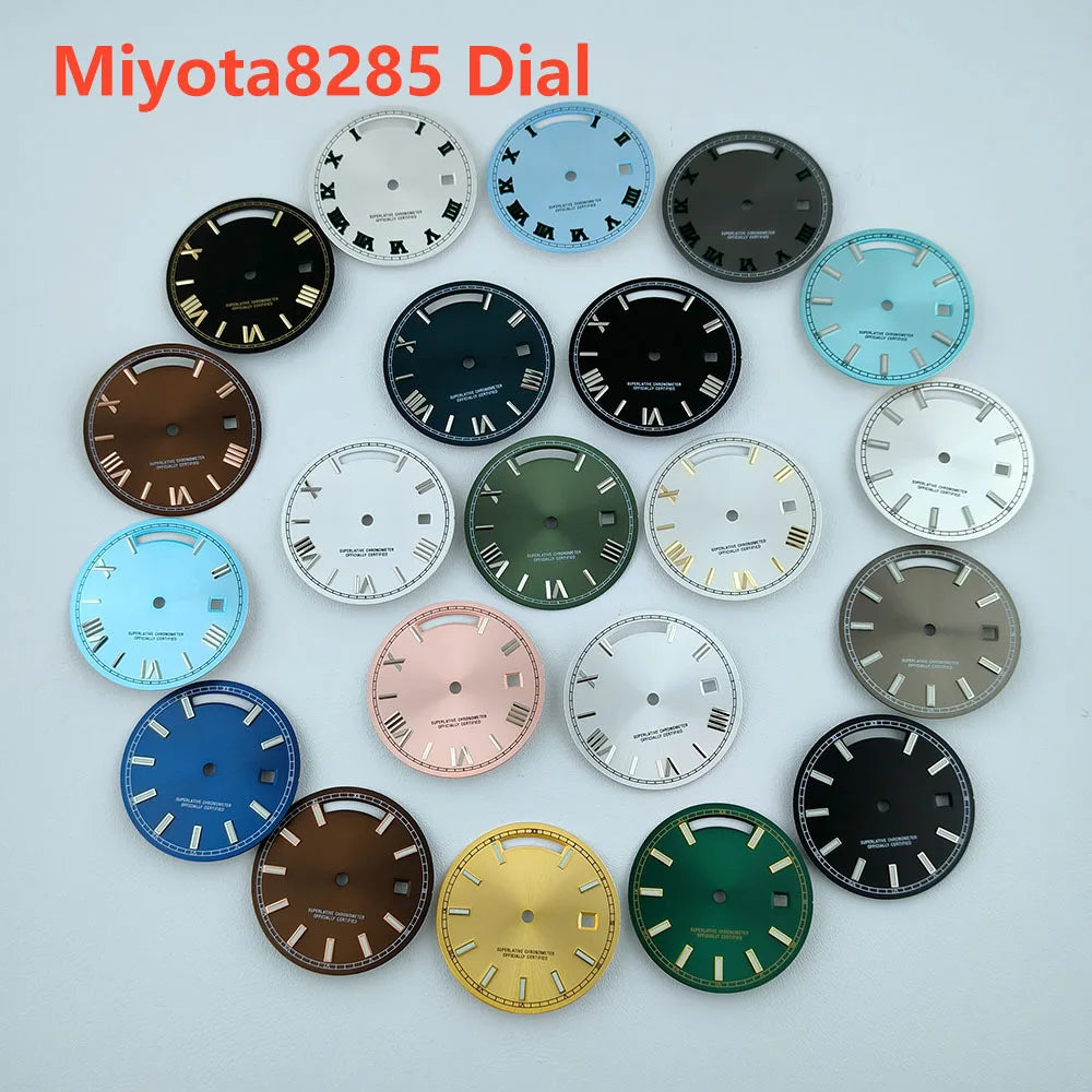 39mm Stainless Steel Watch Case Sapphire Glass suitable for Miyota 8285 Movement