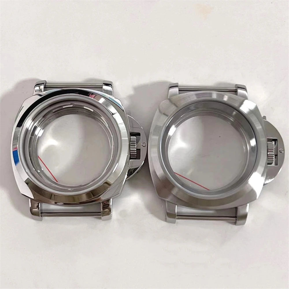 40MM Silver Stainless Steel with Handle Watch Case for NH35 NH36 4R36 7S26