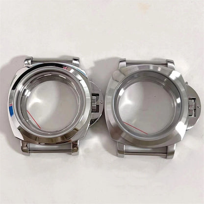 40MM Silver Stainless Steel with Handle Watch Case for NH35 NH36 4R36 7S26