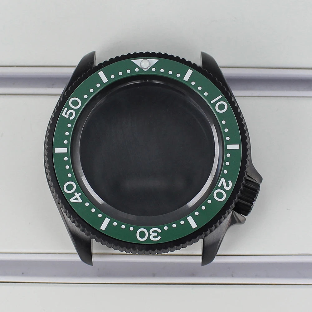 38mm Steel Watch Case For Nh35 Nh36 4R36 With Sapphire Crystal Ceramic Bezel